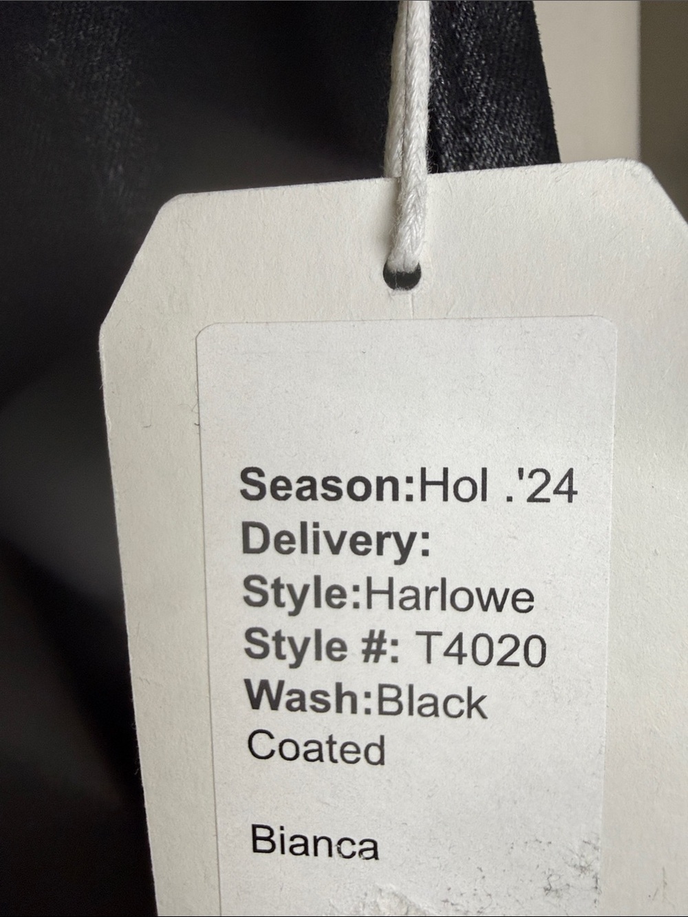 FIDELITY Harlow Black Coated Faux Leather Pants NWT SIZE 26 - Picture 3 of 10